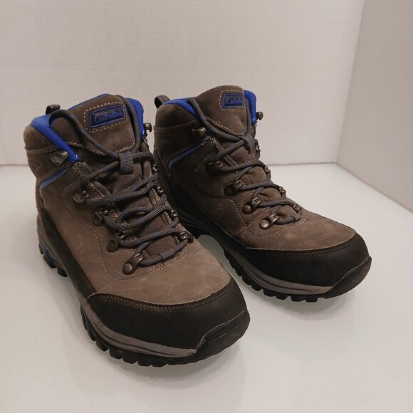 Cabela's Ladies Portia II Hiking Boots 6.5 M Leather Lace Up Gray Blue - Picture 2 of 7